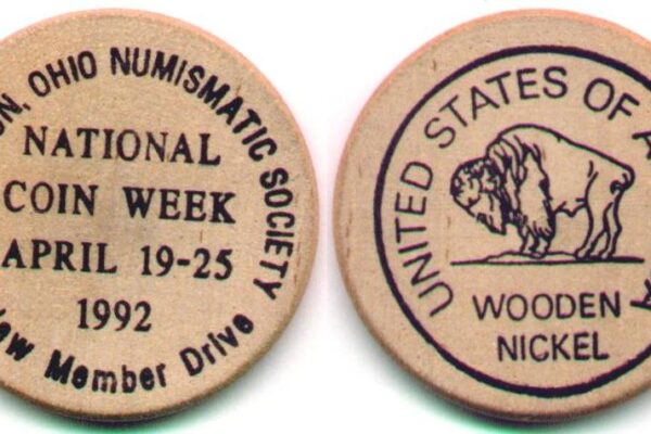MVNS 1992 Wooden Nickel