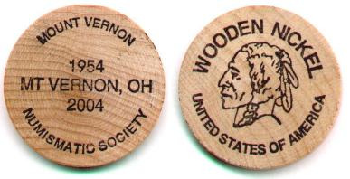 MVNS Wooden Nickel 2004 MVNS Wooden Nickel 2004
