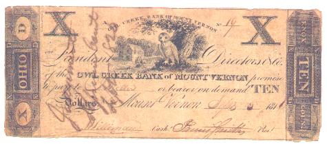 OWL CREEK BANK of MOUNT VERNON – $10